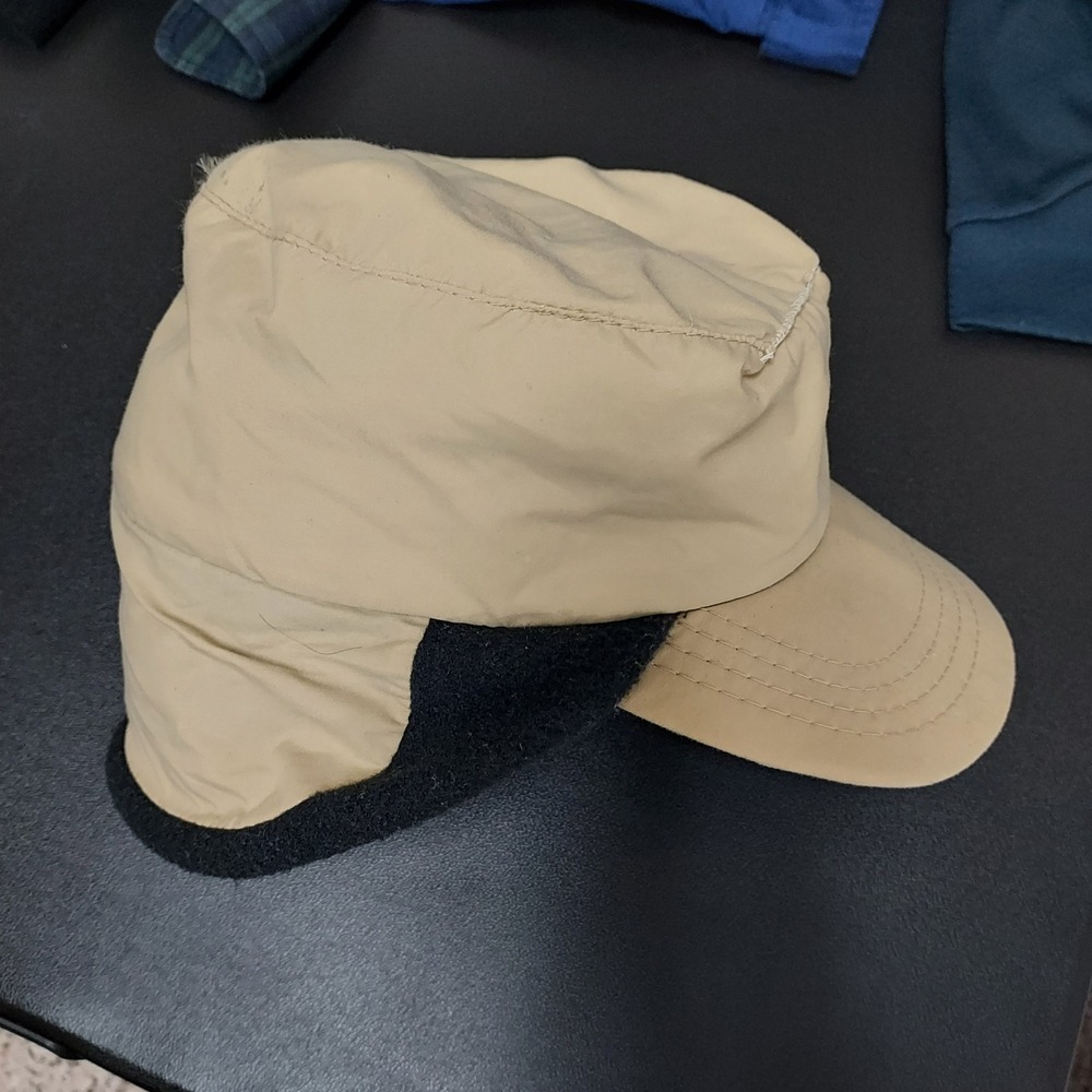 Vintage Cabelas Hat Mens Medium Thinsulate Ear Flaps Hunting Tan Thermal Fishing